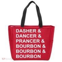 Dasher Dancer Prancer & Bourbon Tote Bag thumb 0