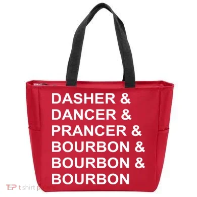 Dasher Dancer Prancer & Bourbon Tote Bag