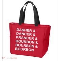 Dasher Dancer Prancer & Bourbon Tote Bag thumb 3