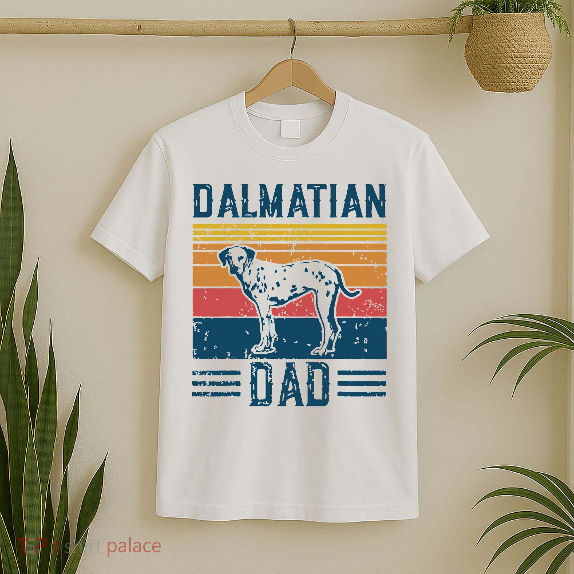 Dog Dalmatian Papa Vintage Dalmatian Dad T-Shirt