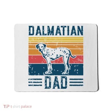 Dog Dalmatian Papa Vintage Dalmatian Dad Mousepad