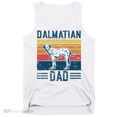 Dog Dalmatian Papa Vintage Dalmatian Dad Tank Top