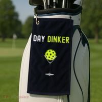 Day Dinker Pickleball Funny Pickleball Day Dinker Golf Towel thumb 2