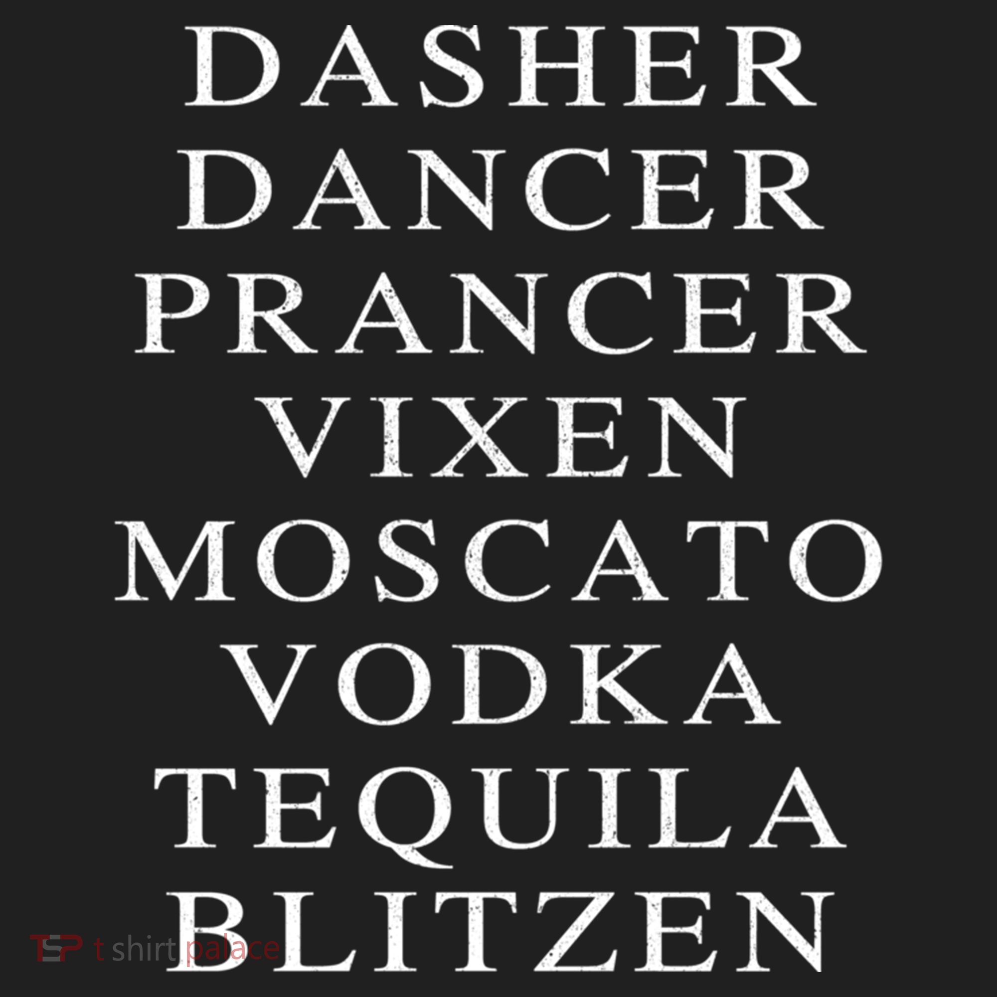 Dasher Dancer Prancer Vixen Moscato Vodka Tequila Blitzen Gift Beanie