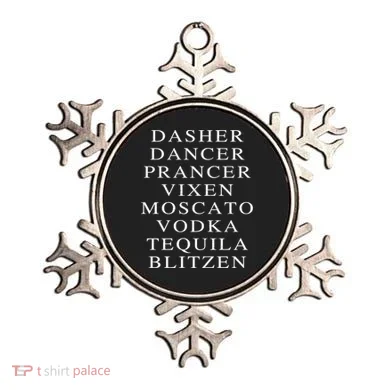 Dasher Dancer Prancer Vixen Moscato Vodka Tequila Blitzen Gift Ornament