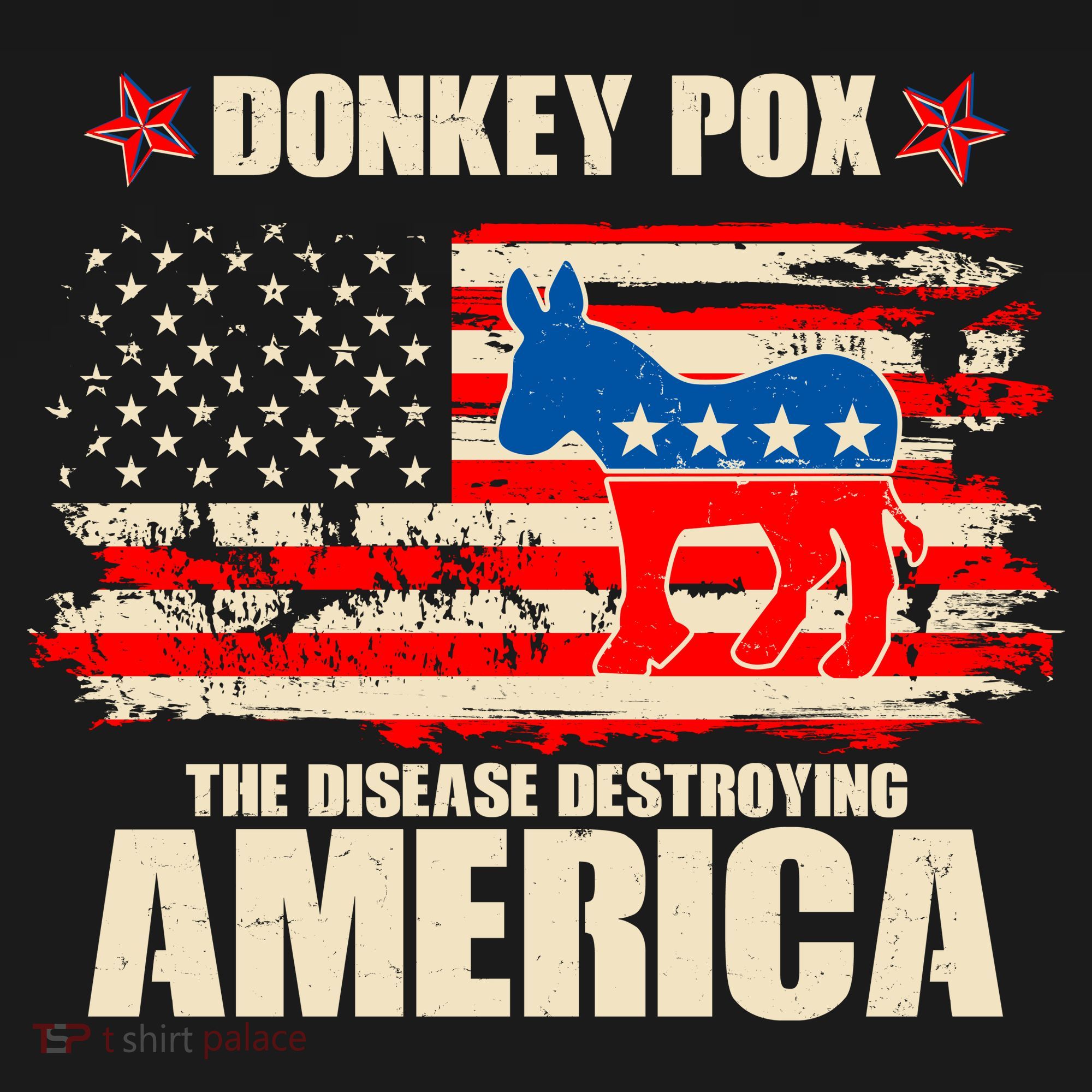 Distressed Donkey Pox The Disease Destroying America Doggie Tank