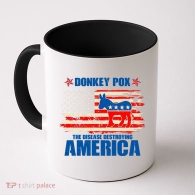 Distressed Donkey Pox The Disease Destroying America Coffee Mug