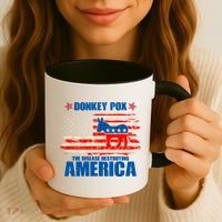 Distressed Donkey Pox The Disease Destroying America Coffee Mug thumb 3