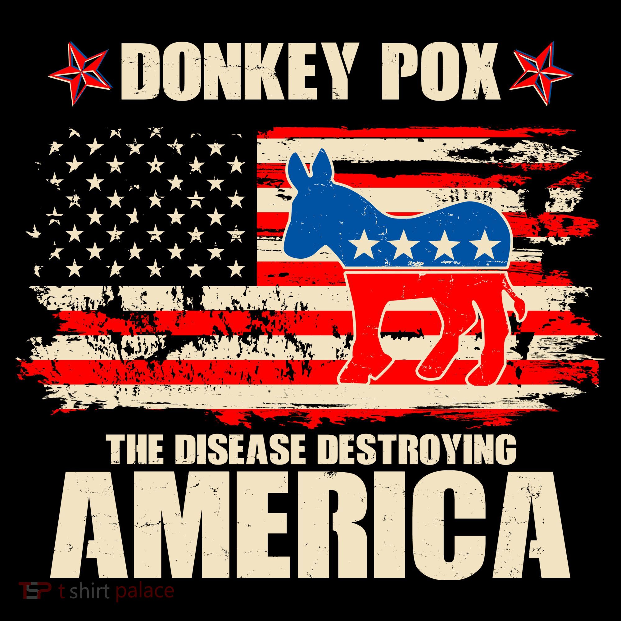 Distressed Donkey Pox The Disease Destroying America Women's Hoodie