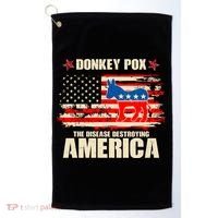 Distressed Donkey Pox The Disease Destroying America Golf Towel thumb 0