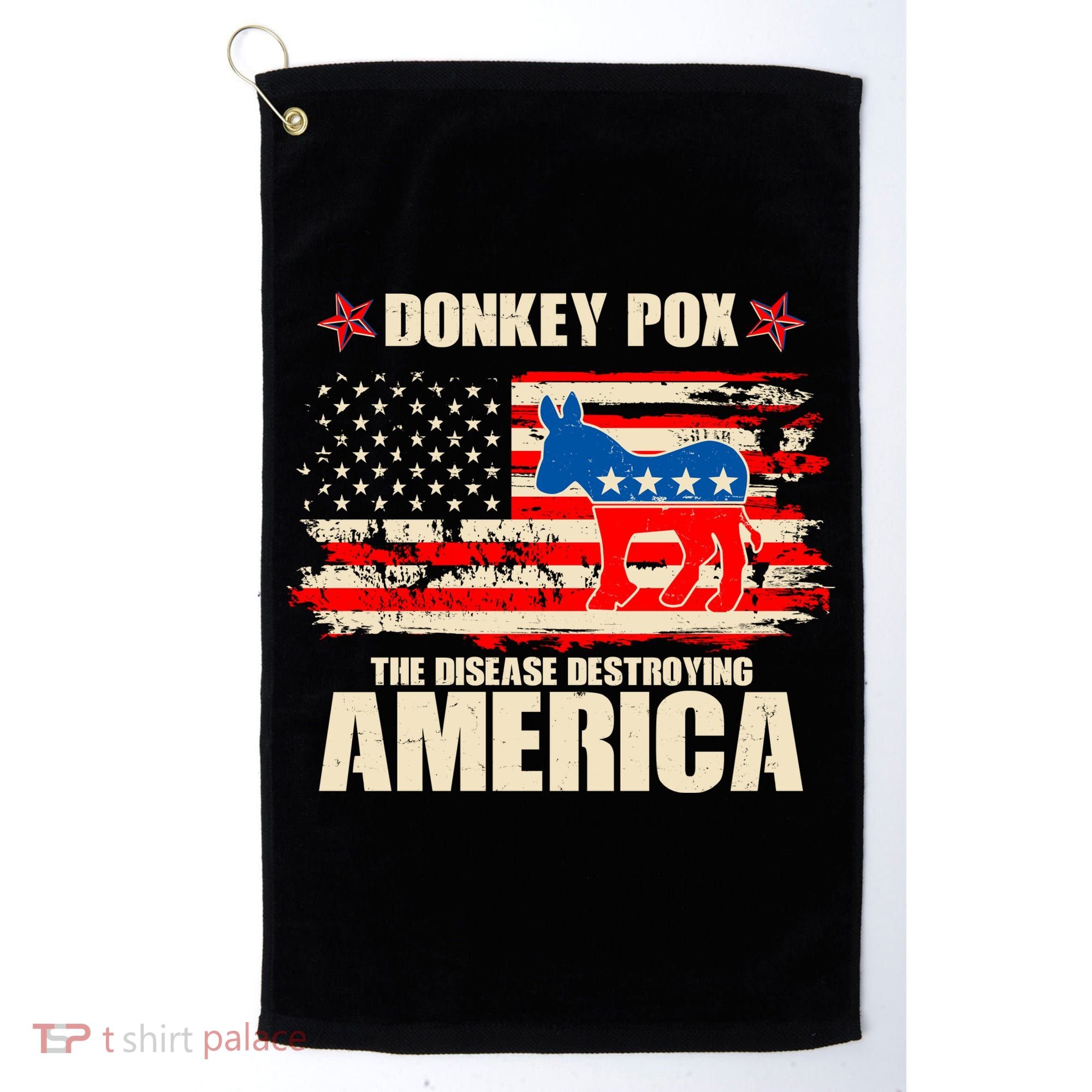 Distressed Donkey Pox The Disease Destroying America Golf Towel