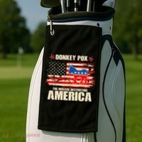 Distressed Donkey Pox The Disease Destroying America Golf Towel thumb 2