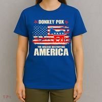 Distressed Donkey Pox The Disease Destroying America T-Shirt thumb 4