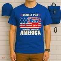 Distressed Donkey Pox The Disease Destroying America T-Shirt thumb 6