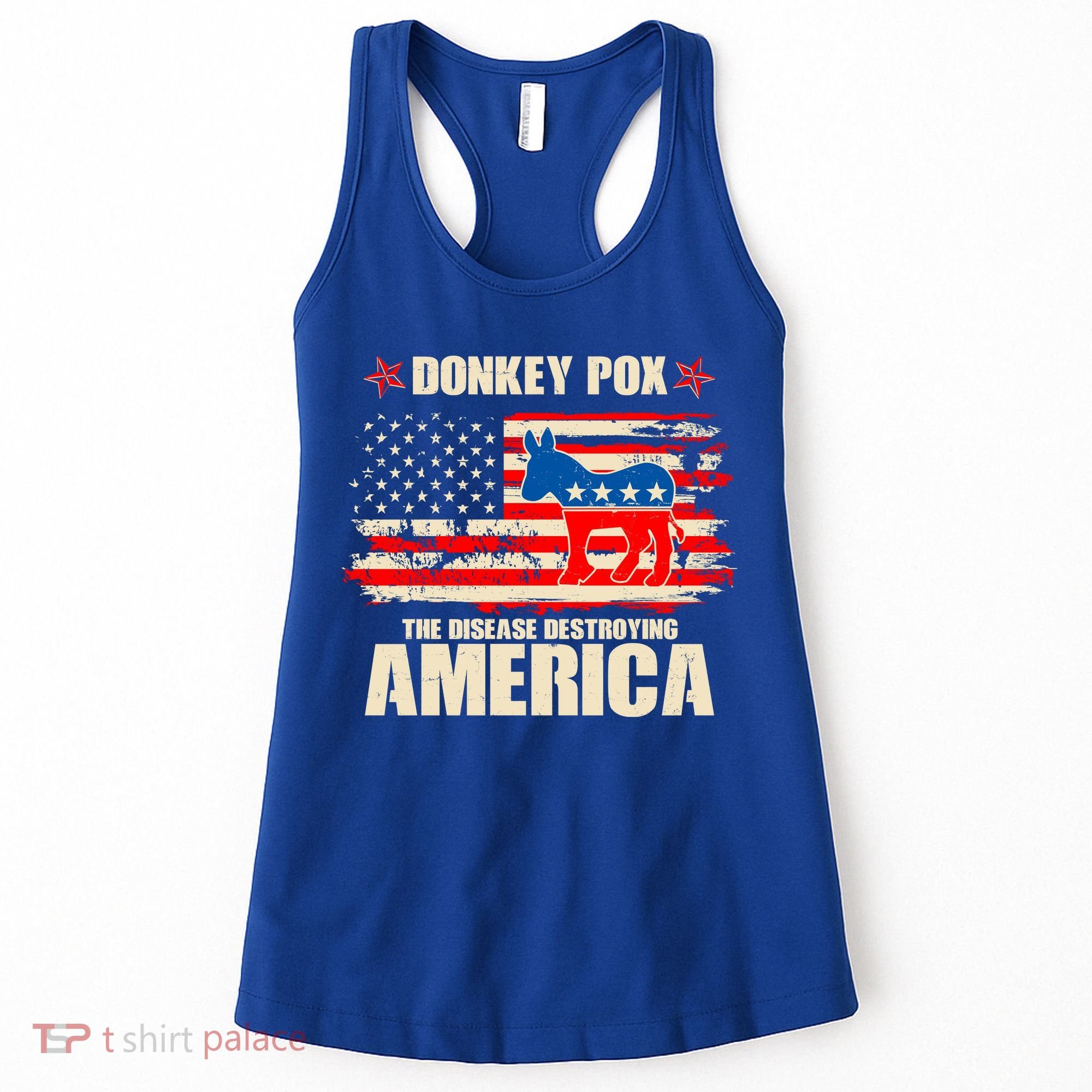 Distressed Donkey Pox The Disease Destroying America Women's Tank Top