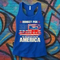 Distressed Donkey Pox The Disease Destroying America Women's Tank Top thumb 3