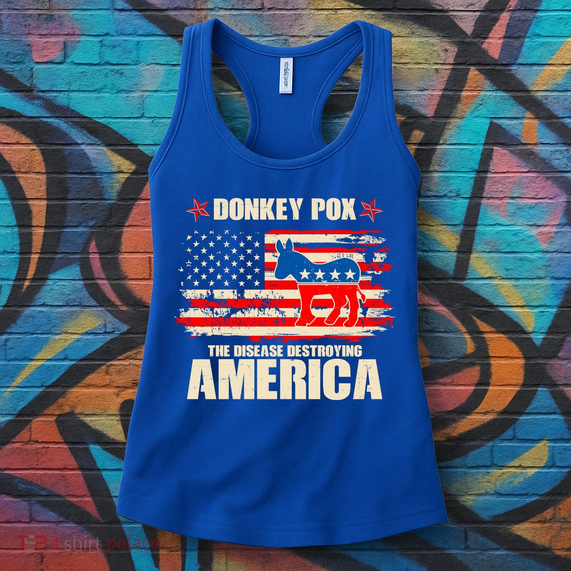 Distressed Donkey Pox The Disease Destroying America Women's Tank Top