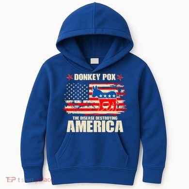 Distressed Donkey Pox The Disease Destroying America Kids Hoodie