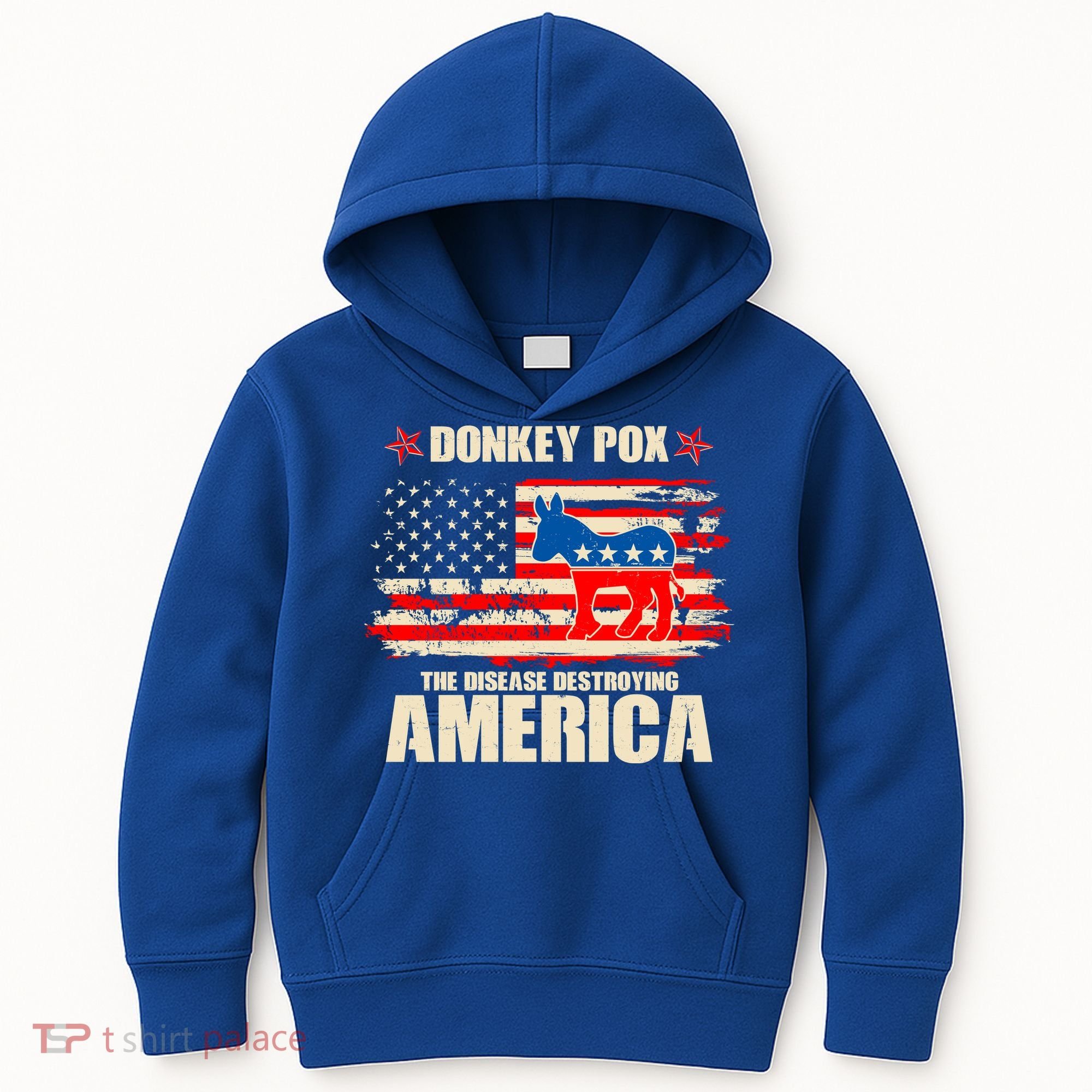 Distressed Donkey Pox The Disease Destroying America Kids Hoodie