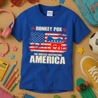 Distressed Donkey Pox The Disease Destroying America Kids T-Shirt thumb 3