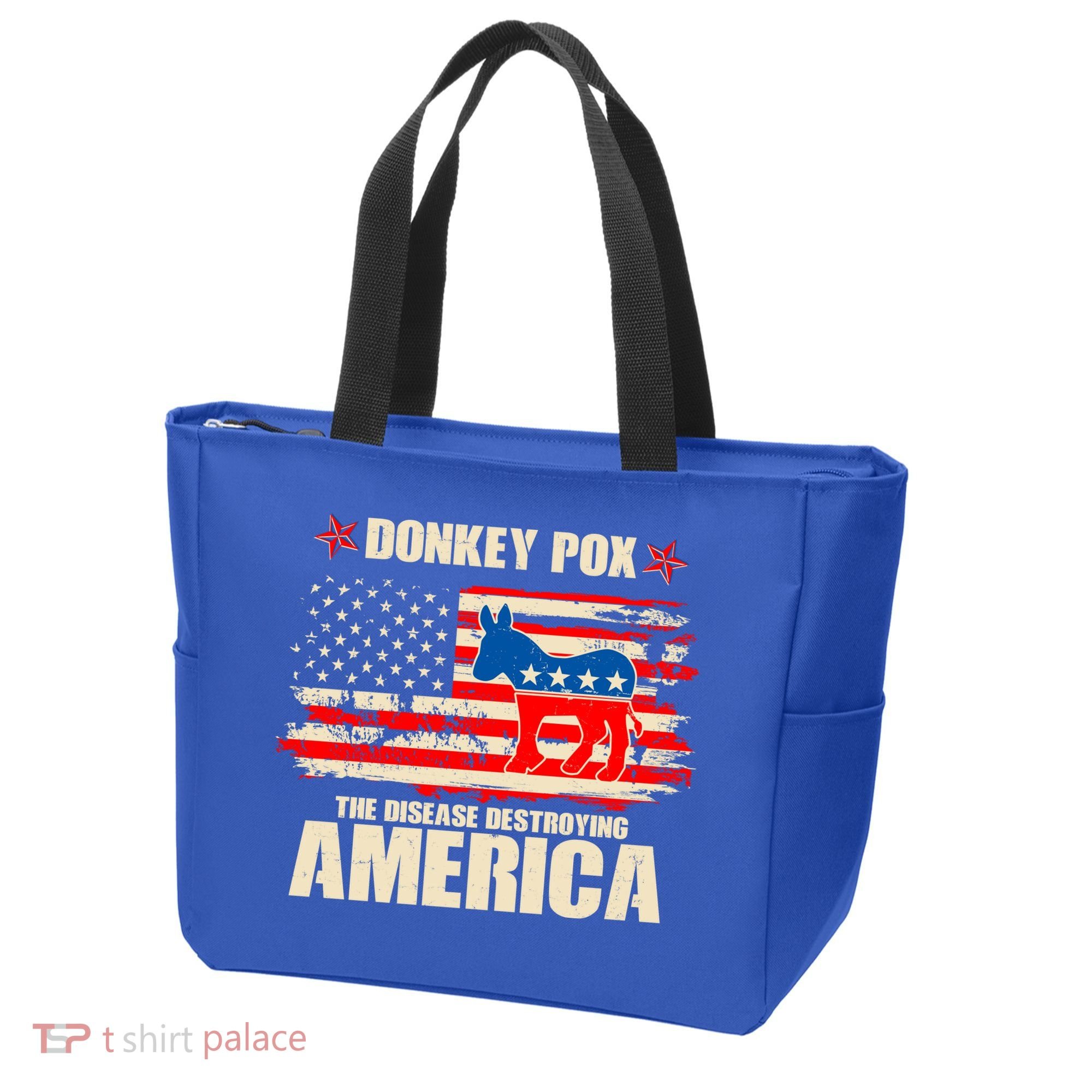 Distressed Donkey Pox The Disease Destroying America Tote Bag