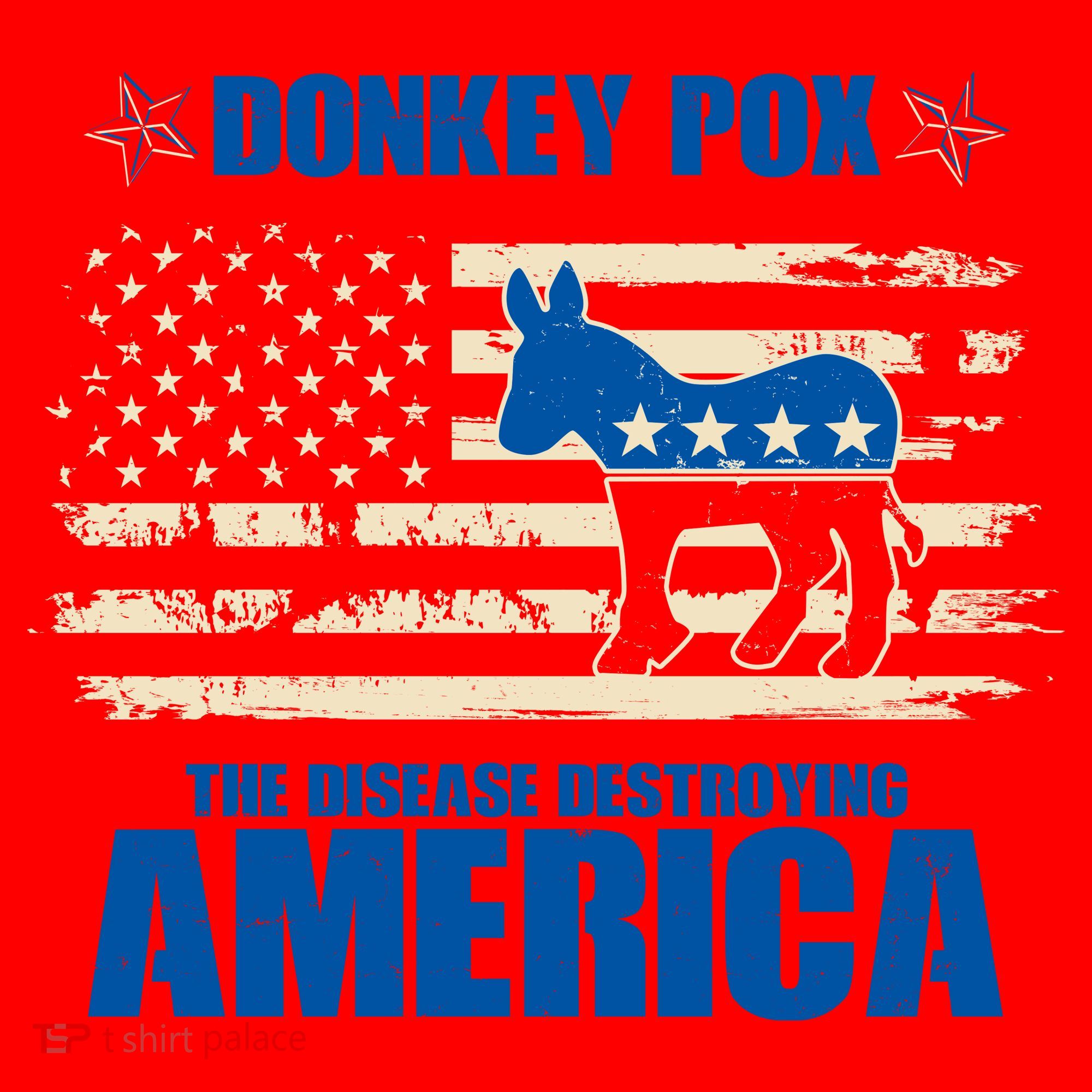 Distressed Donkey Pox The Disease Destroying America Santa Hat