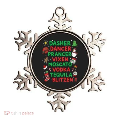 Dasher Dancer Prancer Vixen Moscato Vodka Tequila Blitzen Ornament