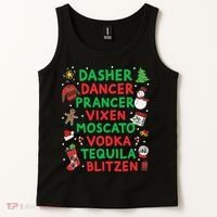 Dasher Dancer Prancer Vixen Moscato Vodka Tequila Blitzen Tank Top thumb 2