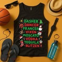 Dasher Dancer Prancer Vixen Moscato Vodka Tequila Blitzen Tank Top thumb 4