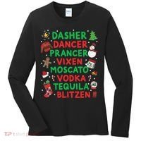 Dasher Dancer Prancer Vixen Moscato Vodka Tequila Blitzen Women's Long Sleeve Shirt thumb 0