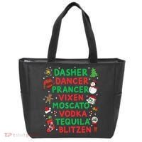Dasher Dancer Prancer Vixen Moscato Vodka Tequila Blitzen Tote Bag thumb 0