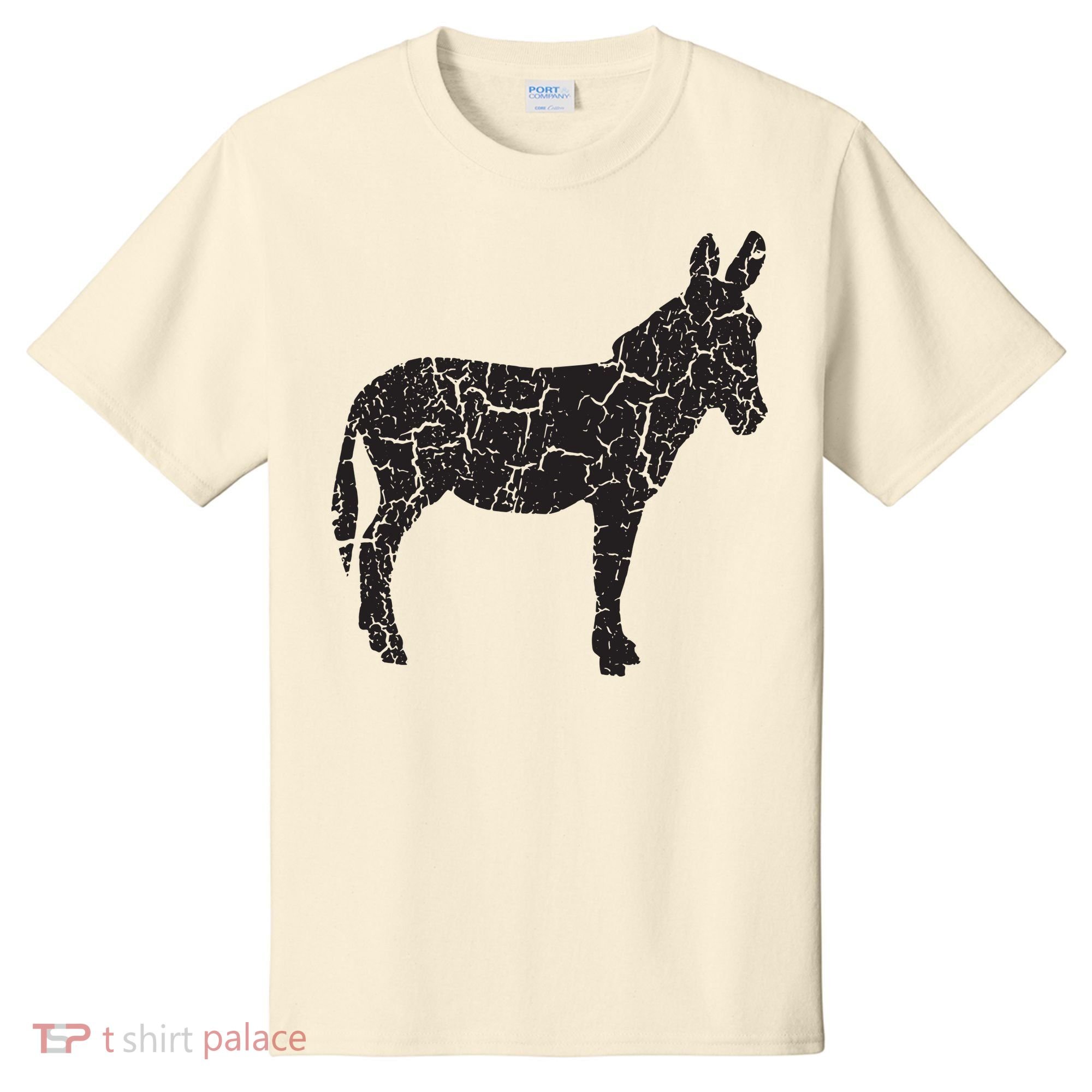 Donkey Distressed Print Vintage Donkey T-Shirt
