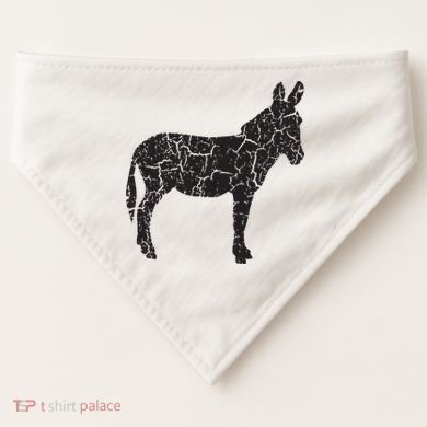 Donkey Distressed Print Vintage Donkey USA-Made Doggie Bandana