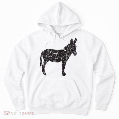 Donkey Distressed Print Vintage Donkey Hoodie
