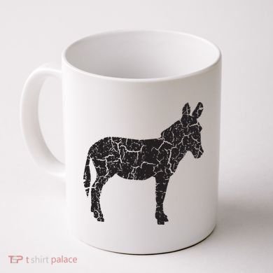 Donkey Distressed Print Vintage Donkey Coffee Mug