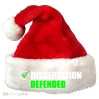 Dissertation Defended Phd Graduate Ph.D. Graduation Santa Hat thumb 0