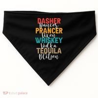 Dasher Dancer Prancer Vixen Whiskey Vodka Tequila Blitzen USA-Made Doggie Bandana thumb 0