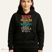 Dasher Dancer Prancer Vixen Whiskey Vodka Tequila Blitzen Hoodie thumb 5