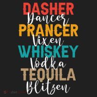 Dasher Dancer Prancer Vixen Whiskey Vodka Tequila Blitzen Beanie thumb 2