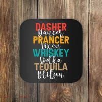 Dasher Dancer Prancer Vixen Whiskey Vodka Tequila Blitzen Coaster thumb 0