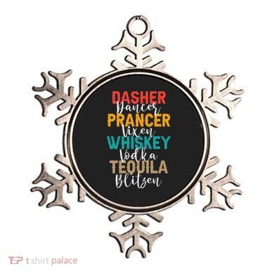 Dasher Dancer Prancer Vixen Whiskey Vodka Tequila Blitzen Ornament