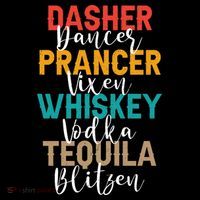 Dasher Dancer Prancer Vixen Whiskey Vodka Tequila Blitzen Tank Top thumb 6