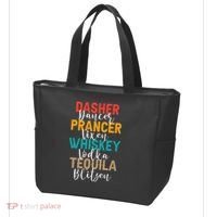 Dasher Dancer Prancer Vixen Whiskey Vodka Tequila Blitzen Tote Bag thumb 3