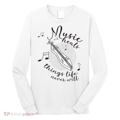 Dulcimerist Dulcimer Player Mountai Nappalachian Dulcimer Long Sleeve Shirt