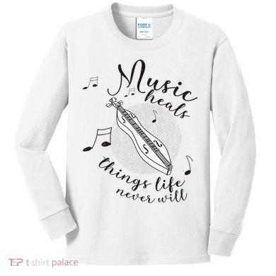 Dulcimerist Dulcimer Player Mountai Nappalachian Dulcimer Kids Long Sleeve Shirt
