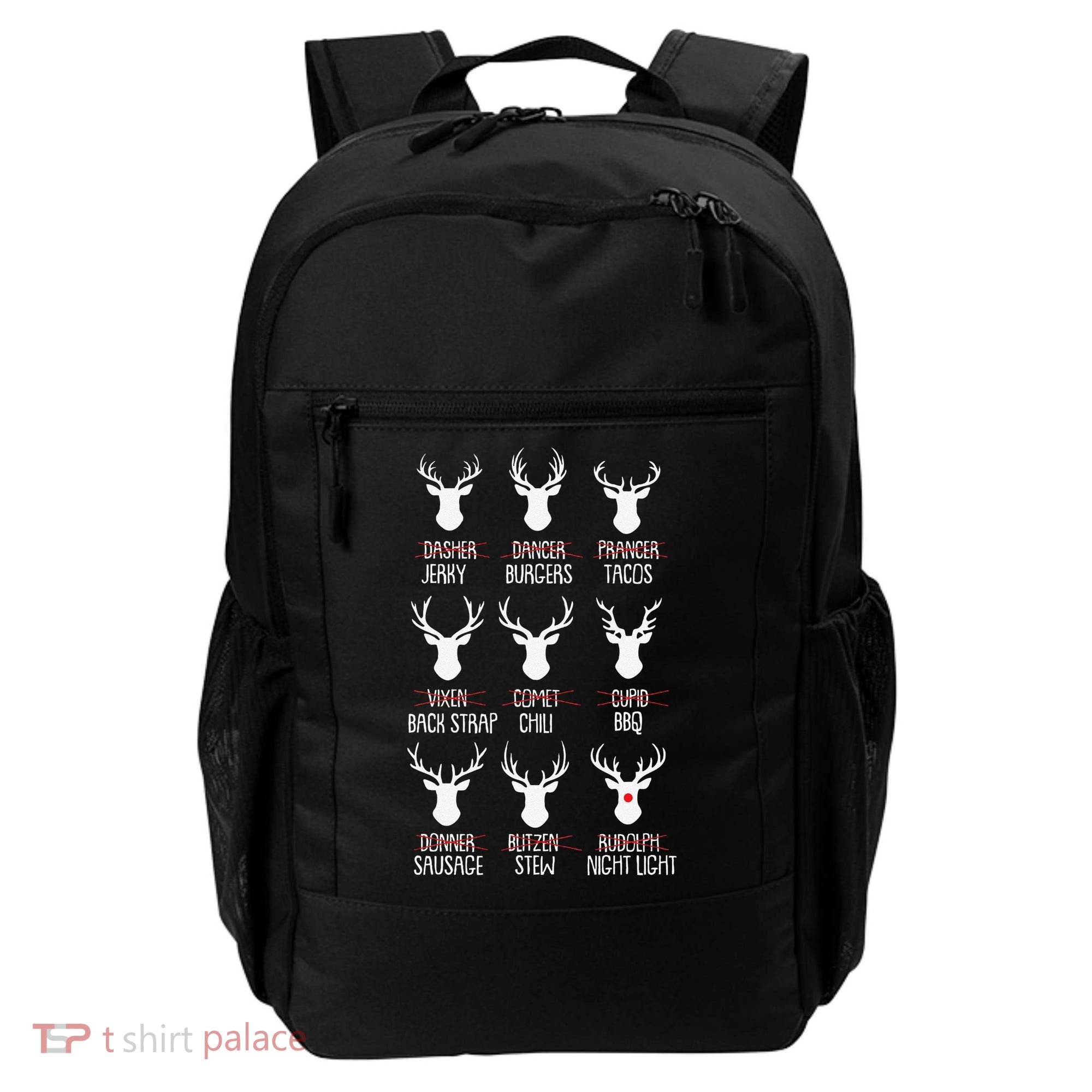 Dasher Dancer Prancer Christmas Pajama Reindeer Food XMas Backpack