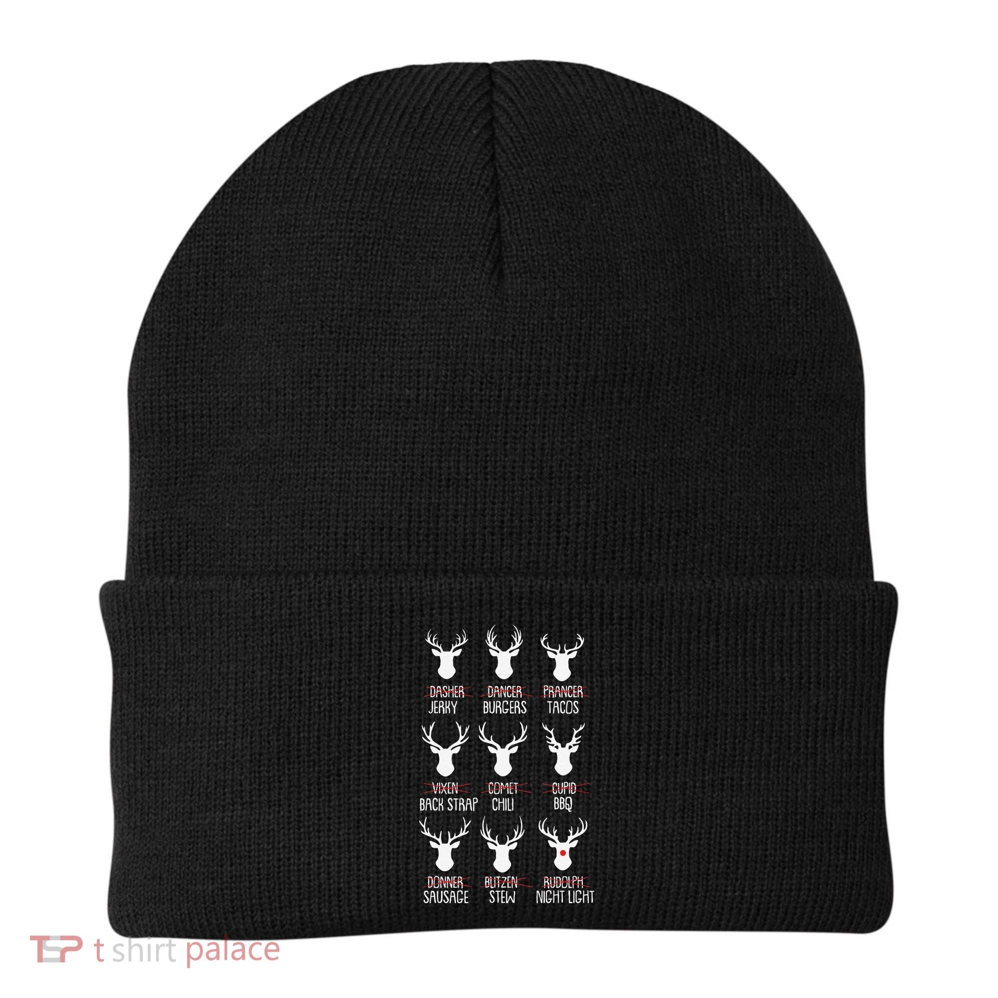 Dasher Dancer Prancer Christmas Pajama Reindeer Food XMas Beanie