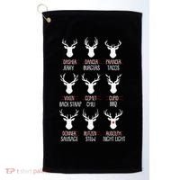 Dasher Dancer Prancer Christmas Pajama Reindeer Food XMas Golf Towel thumb 0