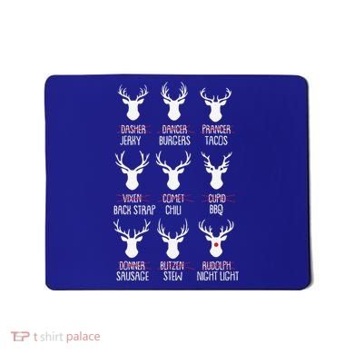 Dasher Dancer Prancer Christmas Pajama Reindeer Food XMas Mousepad