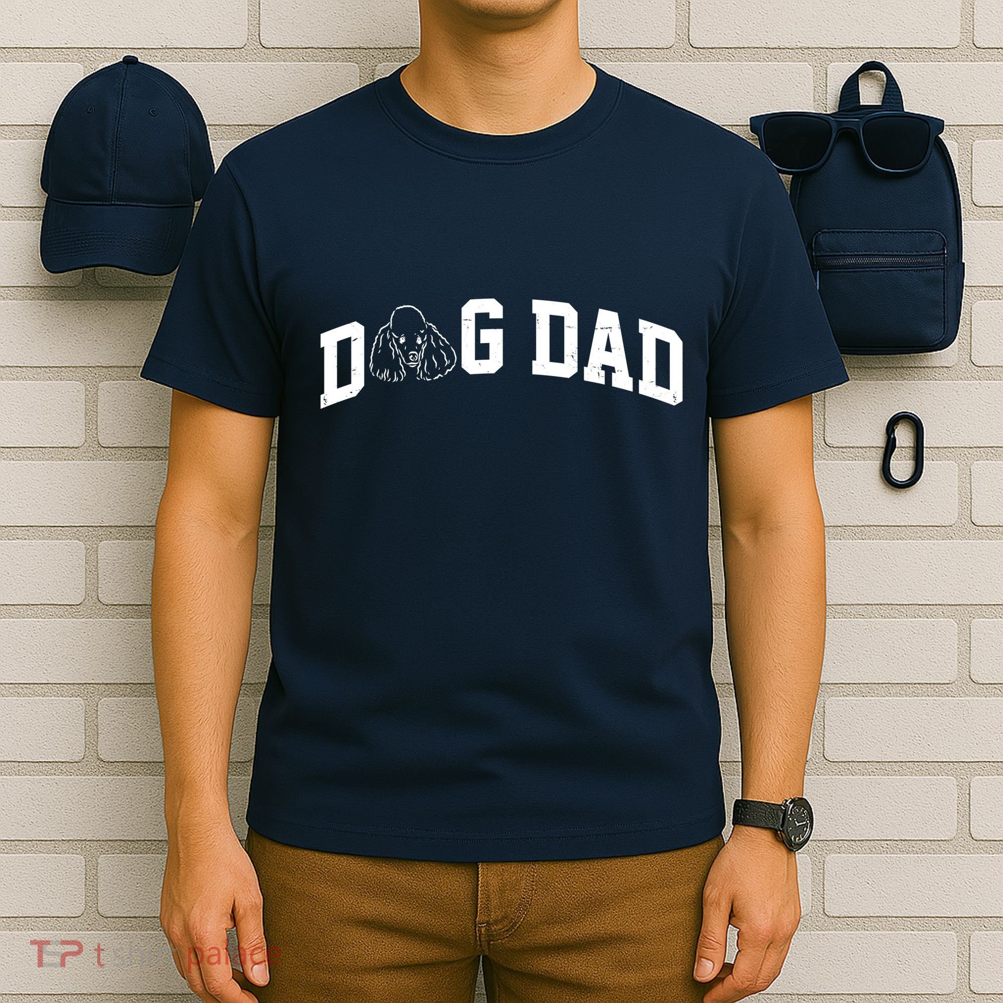 Dog Dad Poodle Gift For Father's Day T-Shirt